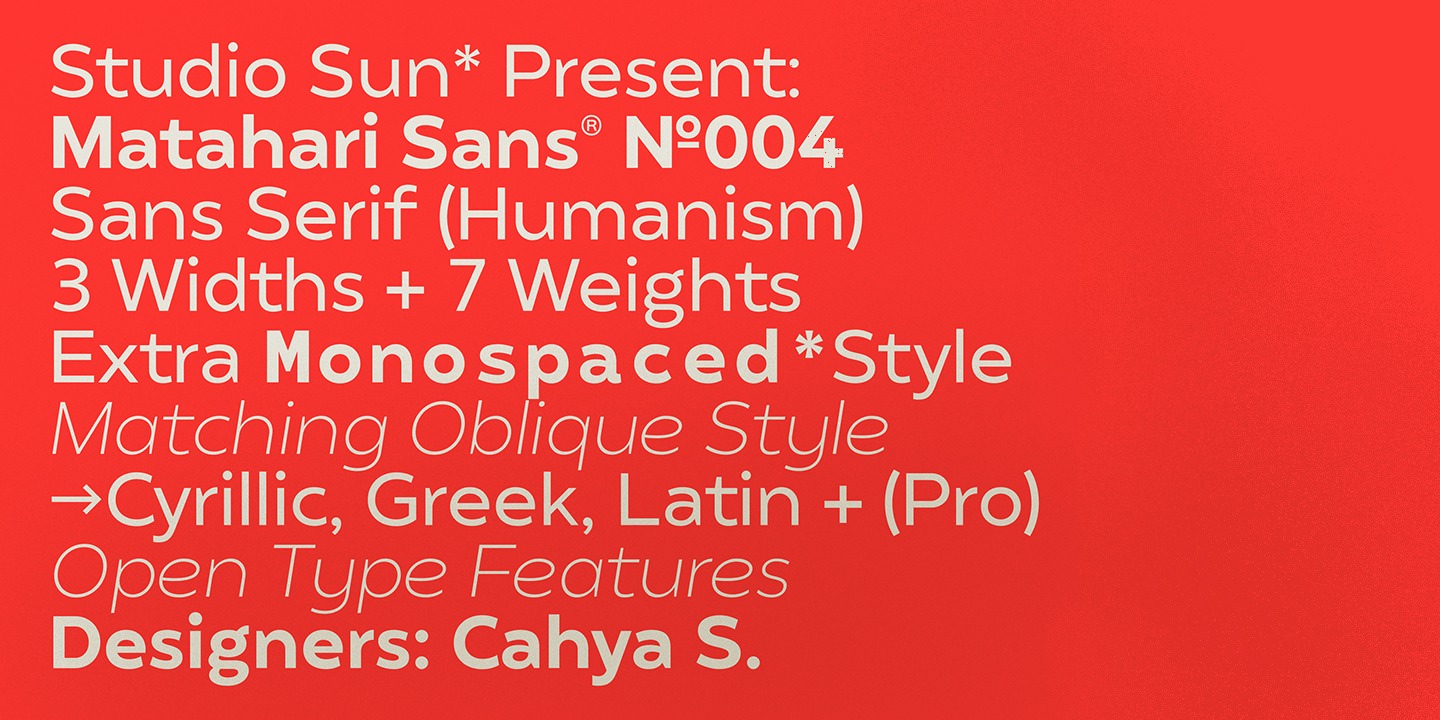 Matahari Sans Extended